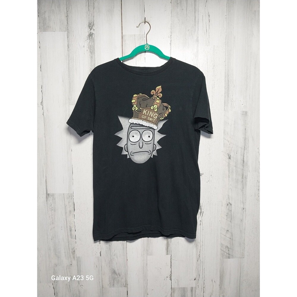 Rick and Morty "KING OF S#IT" Black Cotton T-shirt Adult Size M